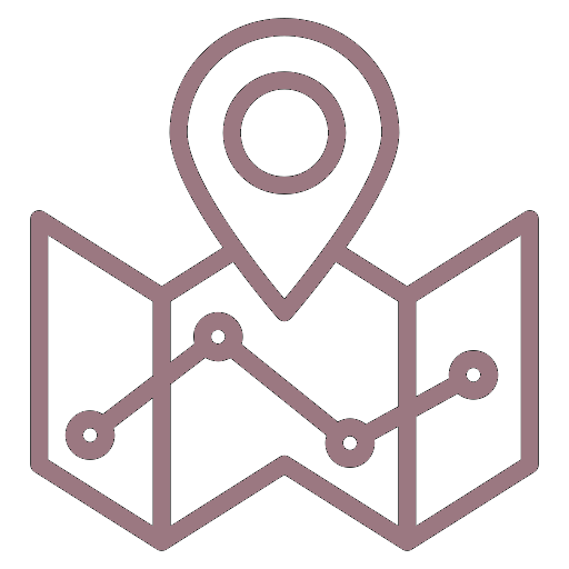 Strategic roadmapping for marketing strategy and planning icon
